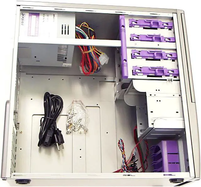 Alt view image 3 of 9 - Antec Solution SLK2600AMB Metallic bronze Steel ATX Mid Tower Computer Case 300W Power Supply