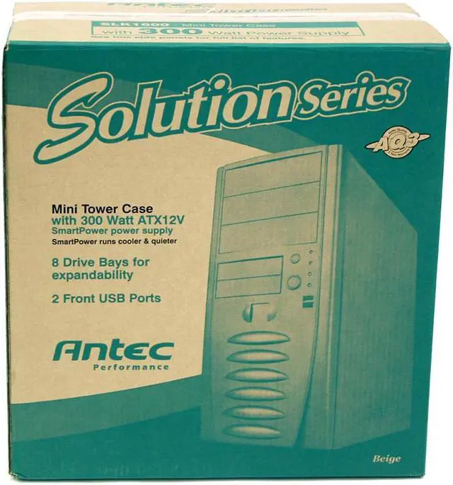 Alt view image 7 of 7 - Antec Solution SLK1600 Beige Steel ATX Mini Tower Computer Case 300Watt(SL300S)Smart Power ATX 12V for AMD & Intel systems Power Supply