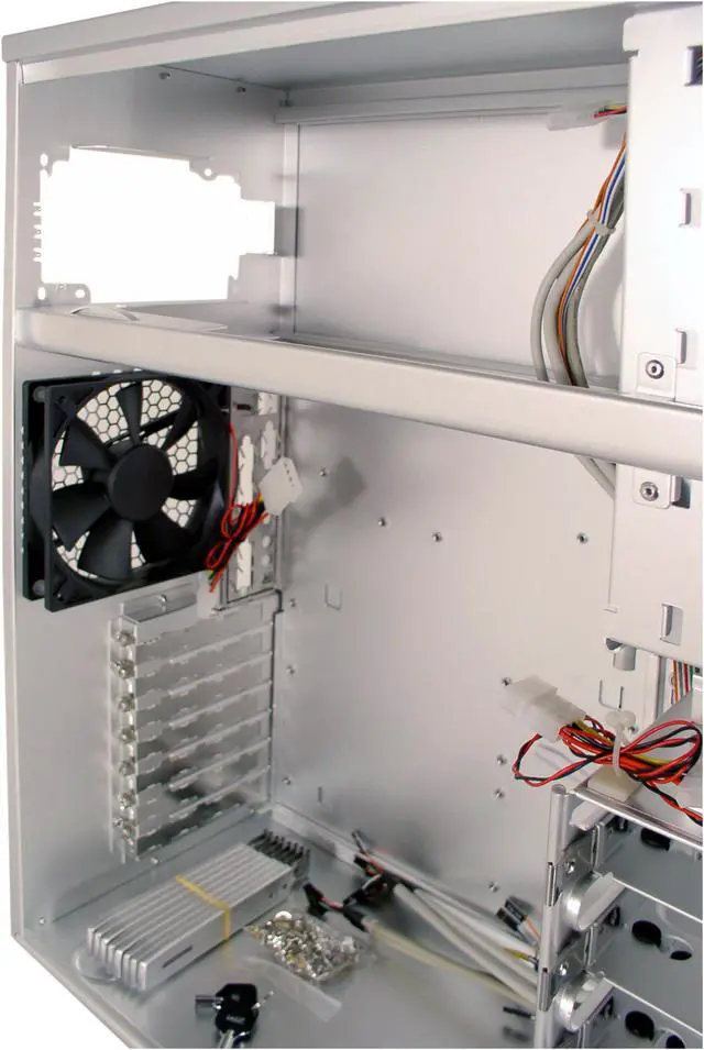 Alt view image 4 of 6 - Antec Performance I P160 Silver 1.2mm anodized aluminum ATX Mid Tower Case with Swiveling Front Control Panel features LED Display