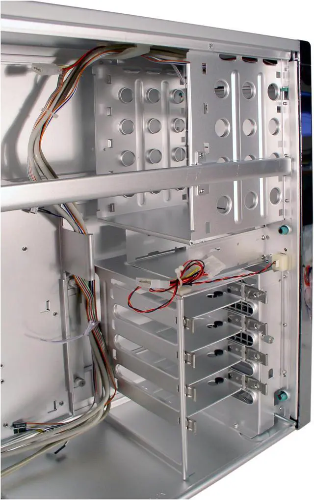 Alt view image 3 of 6 - Antec Performance I P160 Silver 1.2mm anodized aluminum ATX Mid Tower Case with Swiveling Front Control Panel features LED Display