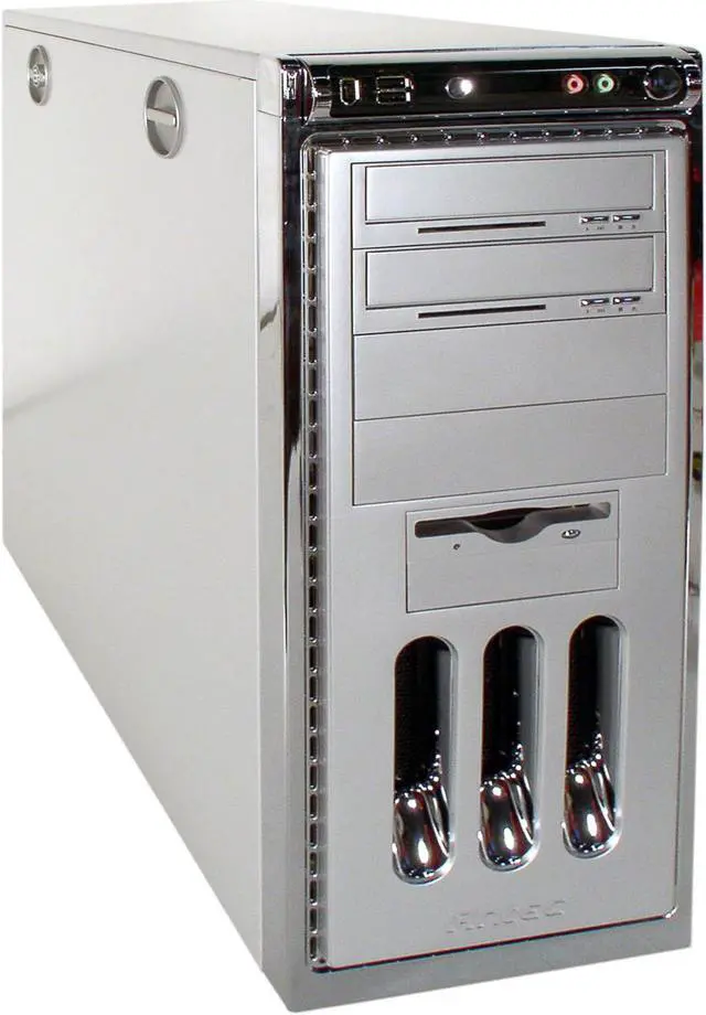 Main image of Antec Performance I P160 Silver 1.2mm anodized aluminum ATX Mid Tower Case with Swiveling Front Control Panel features LED Display