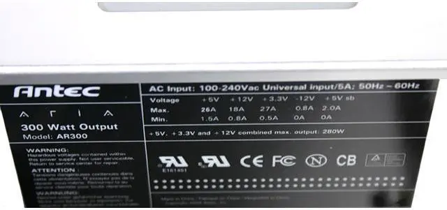 Alt view image 5 of 7 - Antec LifeStyle ARIA Silver/Deep blue Aluminum Micro ATX Desktop Computer Case 300Watt SmartPower Active PFC Power Supply