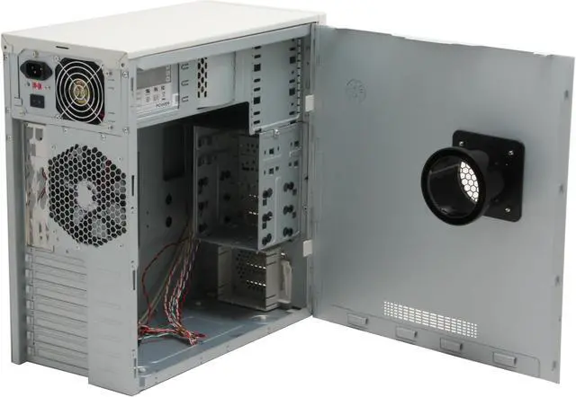 Alt view image 8 of 15 - Antec Solution SLK1650 Beige Steel ATX Mini Tower Computer Case 350W Power Supply