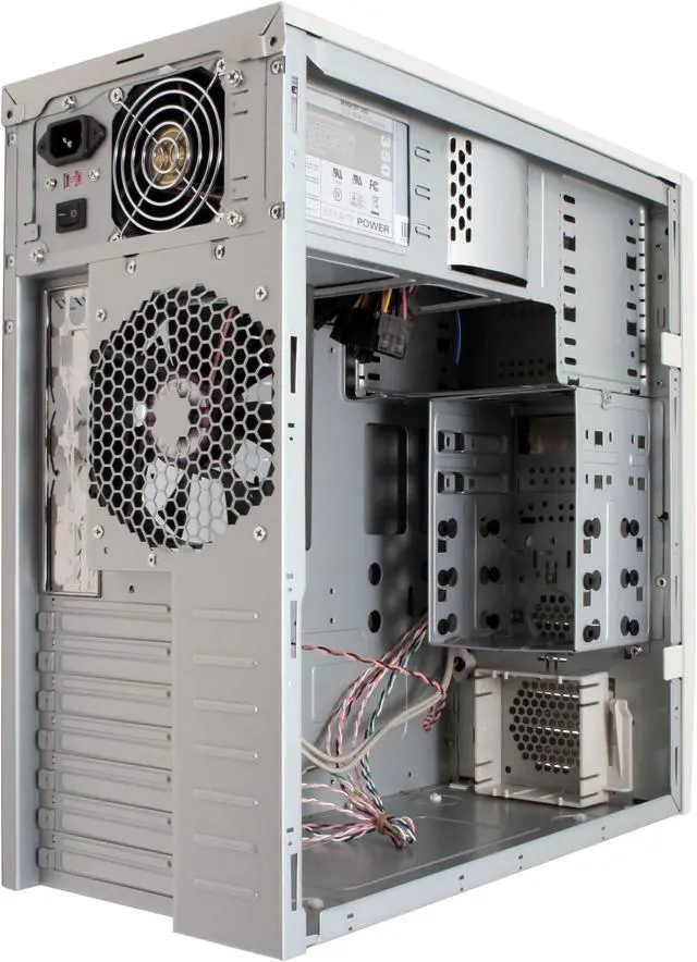 Alt view image 10 of 15 - Antec Solution SLK1650 Beige Steel ATX Mini Tower Computer Case 350W Power Supply