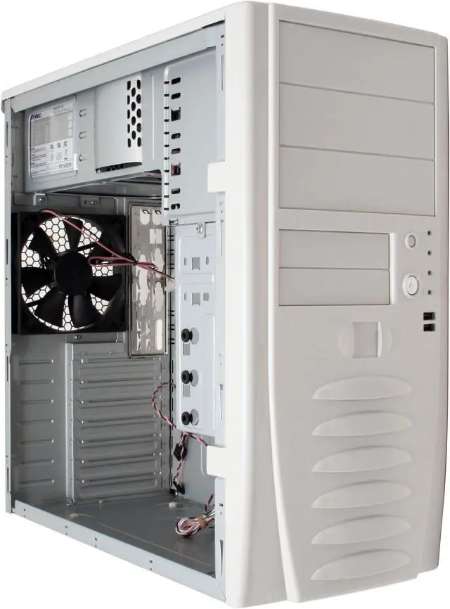 Alt view image 11 of 15 - Antec Solution SLK1650 Beige Steel ATX Mini Tower Computer Case 350W Power Supply