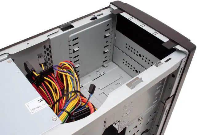 Alt view image 9 of 16 - Antec Solution SLK1650B Black Steel ATX Mini Tower Computer Case 350W Power Supply