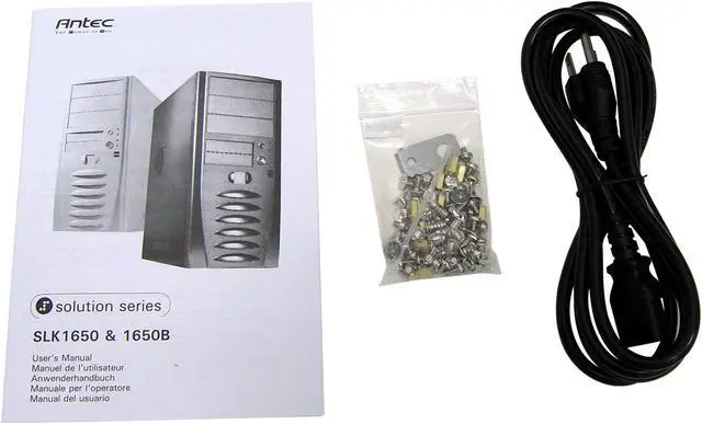Alt view image 15 of 16 - Antec Solution SLK1650B Black Steel ATX Mini Tower Computer Case 350W Power Supply