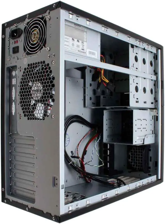 Alt view image 10 of 15 - Antec Performance TX640B Black Steel ATX Mini Tower Computer Case 400W Power Supply