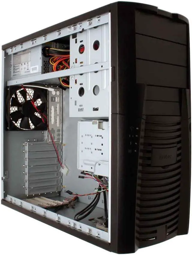 Alt view image 11 of 15 - Antec Performance TX640B Black Steel ATX Mini Tower Computer Case 400W Power Supply