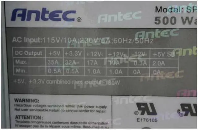 Alt view image 13 of 16 - Antec PERFORMANCE TX TX1050B Black Steel ATX Mid Tower Computer Case 500W Power Supply