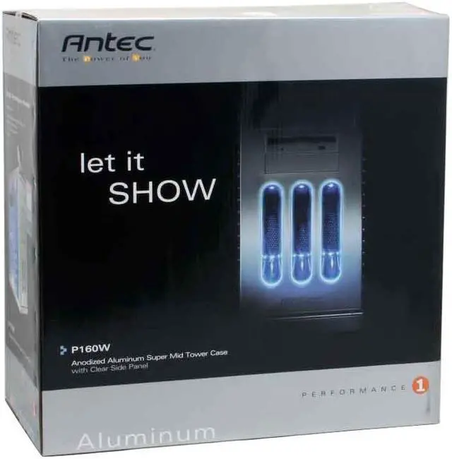 Alt view image 11 of 11 - Antec Performance One P-160W Silver 1.2mm Anodized Aluminum ATX Mid Tower Computer Case