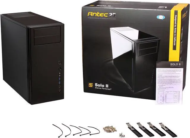 Alt view image 10 of 10 - Antec Sonata Series SOLO II Black Aluminum / Steel ATX Mid Tower Computer Case