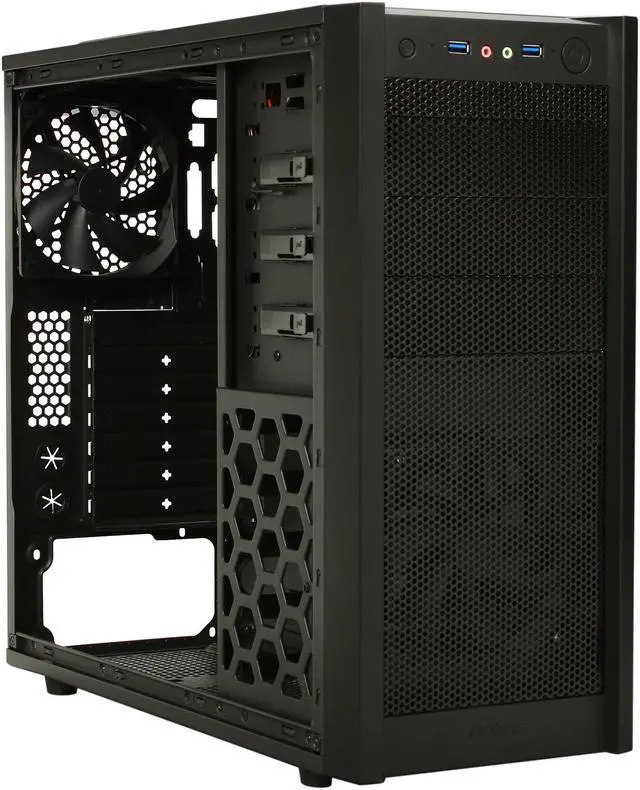 Alt view image 7 of 9 - Antec Gaming Series one illusion Black Steel ATX Mid Tower Computer Case