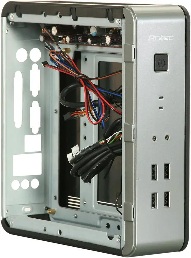 Alt view image 7 of 8 - Antec ISK 110 VESA Black ABS plastic / 0.8 mm SECC Mini-ITX Desktop Computer Case 90W External Adapter, Up to 92% Efficiency Power Supply
