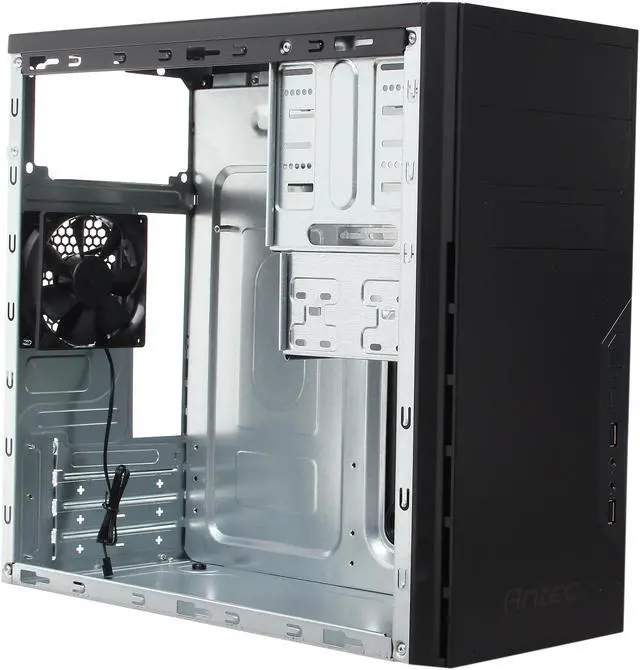 Alt view image 7 of 9 - Antec NEW SOLUTION SERIES VSK-3000 Black SGCC steel Micro ATX Mini Tower Computer Case
