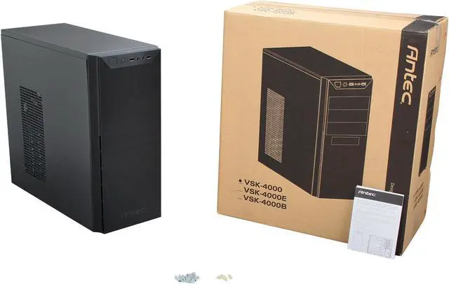 Alt view image 9 of 9 - Antec NEW SOLUTION SERIES VSK-4000 Black SGCC steel ATX Mid Tower Computer Case