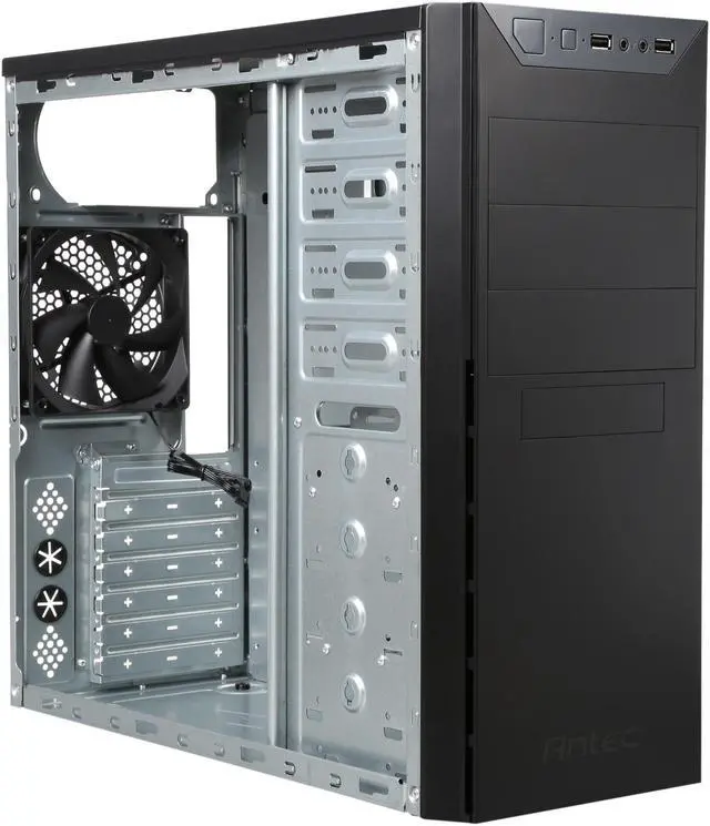 Alt view image 7 of 9 - Antec VSK4000E Black SGCC steel Micro ATX Mid Tower Computer Case