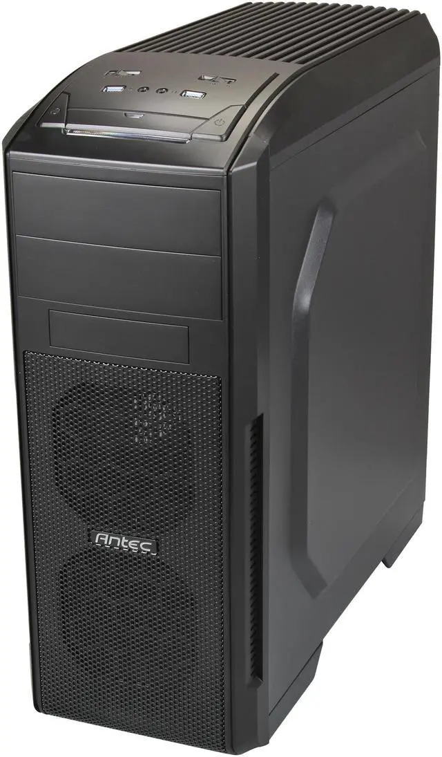 Alt view image 3 of 10 - Antec GX500 Black Steel ATX Mid Tower Computer Case