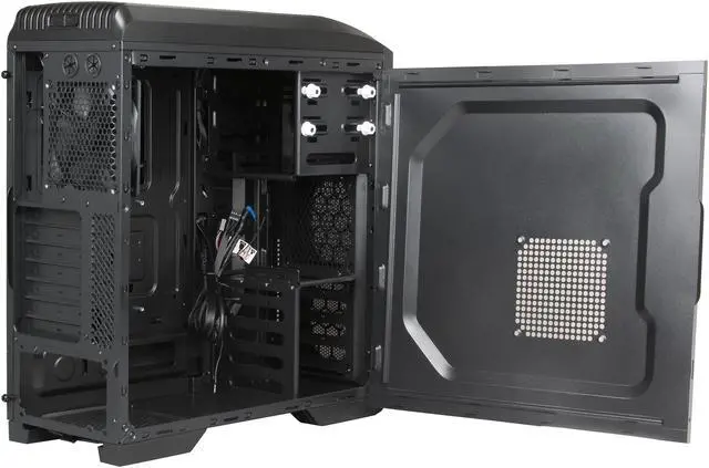 Alt view image 5 of 10 - Antec GX500 Black Steel ATX Mid Tower Computer Case