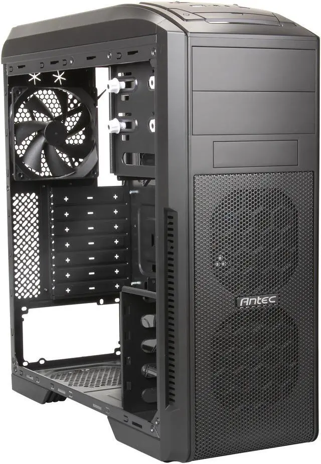 Alt view image 7 of 10 - Antec GX500 Black Steel ATX Mid Tower Computer Case