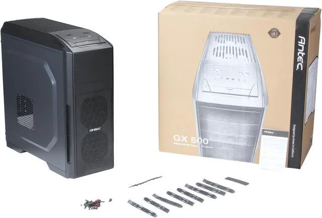 Alt view image 10 of 10 - Antec GX500 Black Steel ATX Mid Tower Computer Case