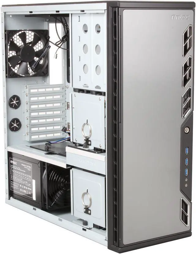 Alt view image 7 of 9 - Antec Performance One Series P183 V3 + 850 Black Aluminum / Steel / Plastic ATX Mid Tower Computer Case 850W Power Supply