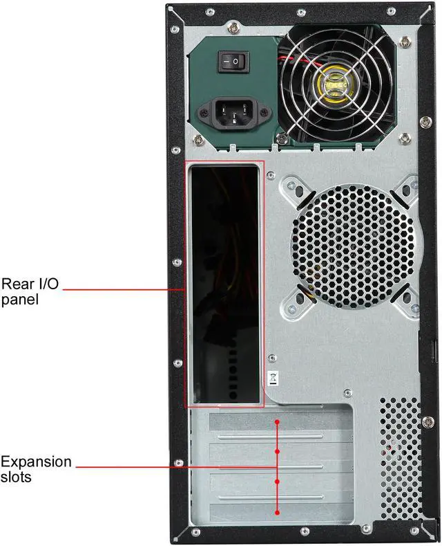 Alt view image 12 of 13 - Antec NSK3180 Black 0.7 SGCC Steel Micro ATX / Mini-ITX Computer Case 380W Power Supply