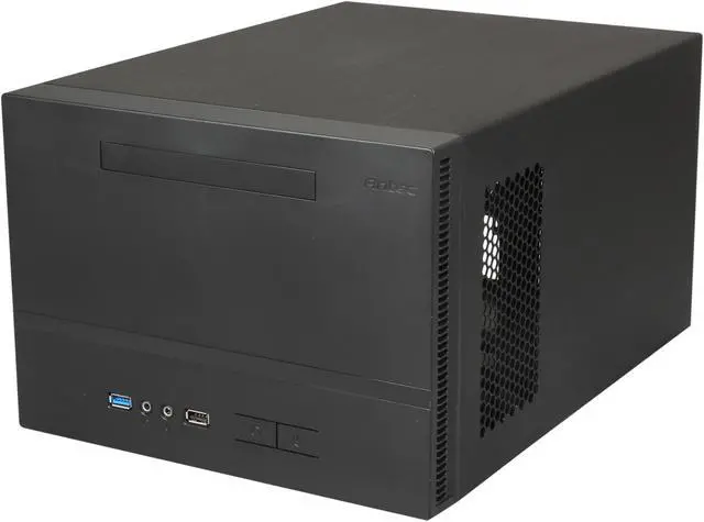 Alt view image 4 of 8 - Antec ISK600 Black Aluminum / Plastic Mini-ITX Tower Computer Case