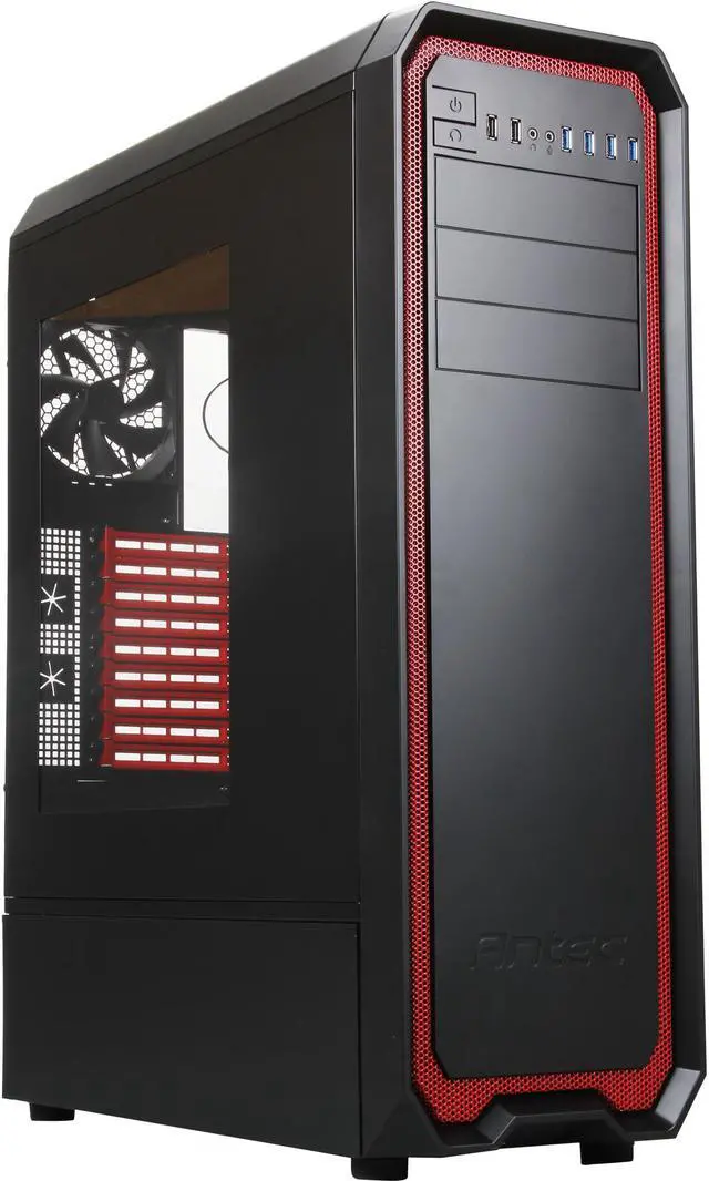 Main image of Antec Nineteen Hundred Red Black / Red SECC steel ATX Mid Tower Computer Case