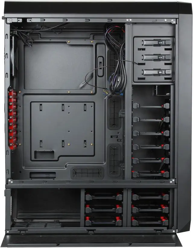 Alt view image 6 of 10 - Antec Nineteen Hundred Red Black / Red SECC steel ATX Mid Tower Computer Case