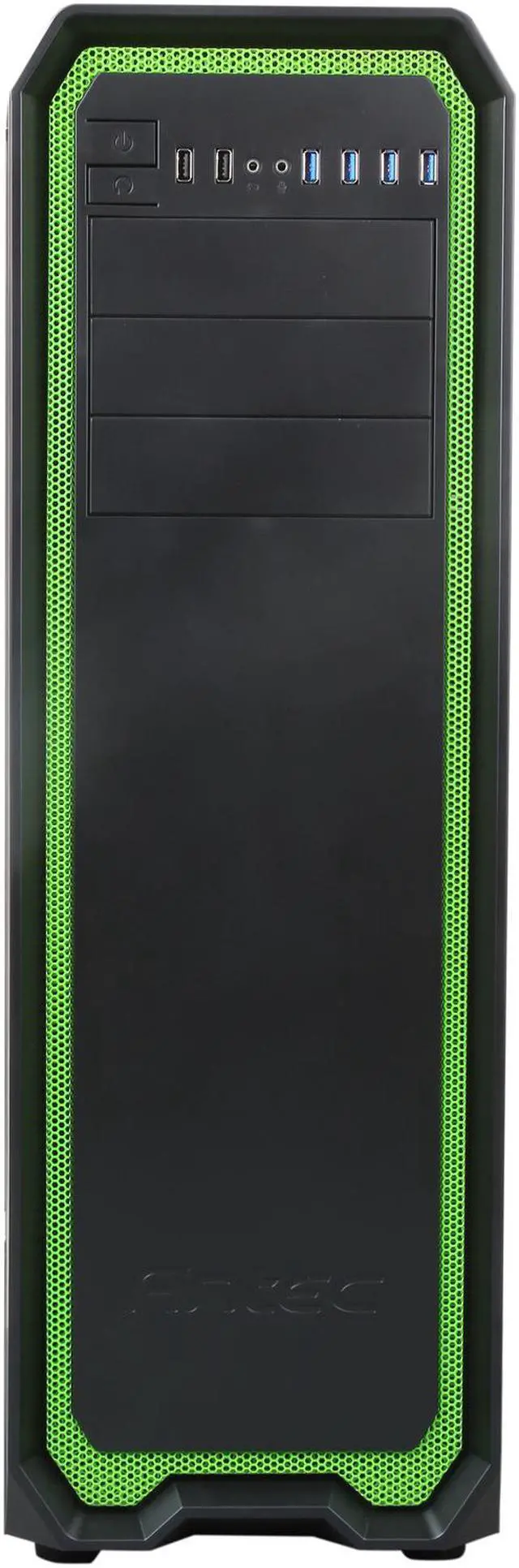 Alt view image 2 of 10 - Antec Nineteen Hundred Green Black / Green SECC steel ATX Mid Tower Computer Case