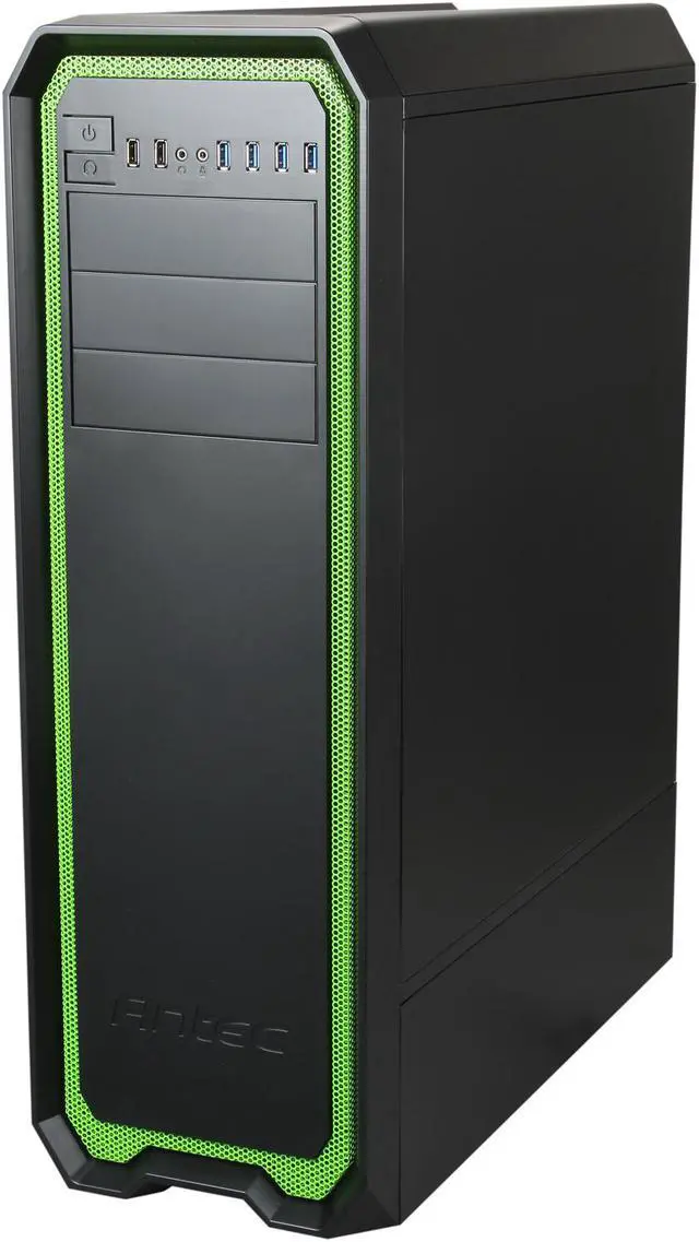 Alt view image 3 of 10 - Antec Nineteen Hundred Green Black / Green SECC steel ATX Mid Tower Computer Case