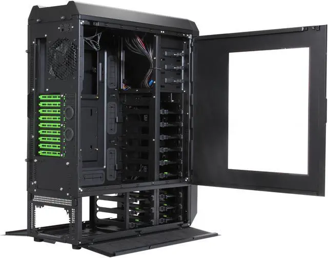 Alt view image 5 of 10 - Antec Nineteen Hundred Green Black / Green SECC steel ATX Mid Tower Computer Case