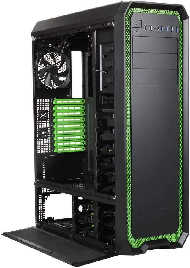 Alt view image 7 of 10 - Antec Nineteen Hundred Green Black / Green SECC steel ATX Mid Tower Computer Case