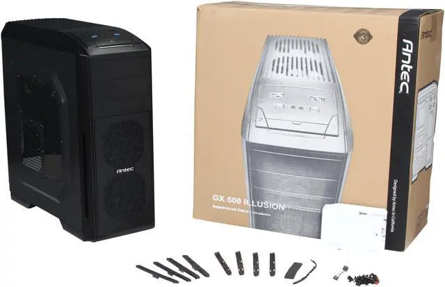 Alt view image 10 of 10 - Antec GX500 ILLUSION Black Computer Case