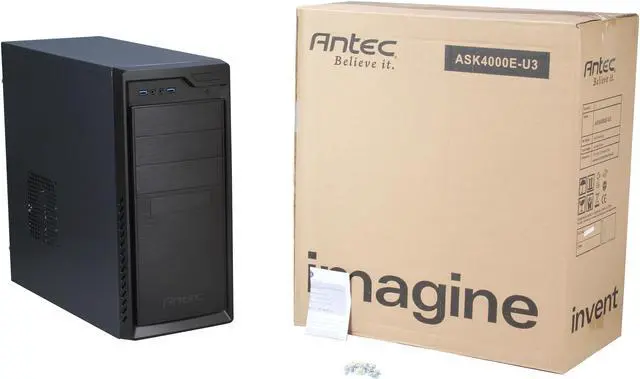 Alt view image 9 of 9 - Antec ASK4000E-U3 Black ATX Mid Tower Computer Case