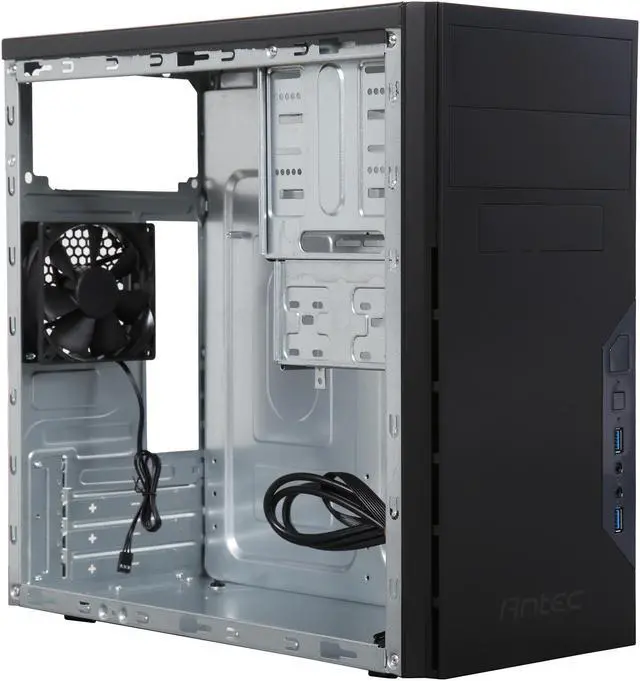 Alt view image 7 of 9 - Antec VSK VSK3000E U3 Black SGCC Steel Micro ATX Mid Tower Case