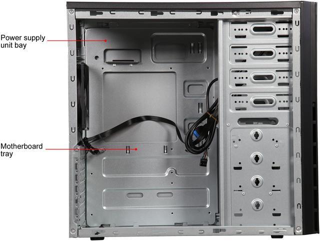 Alt view image 8 of 11 - Antec VSK4000E U3 Black SGCC Steel ATX Mid Tower Computer Case