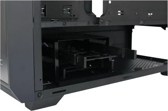 Alt view image 12 of 16 - Antec Performance Series P8 Black Steel /4mm Tempered Glass Side Panel, ATX Mid Tower Computer Case, 3 White LED Fans Pre-installed, USB3.0