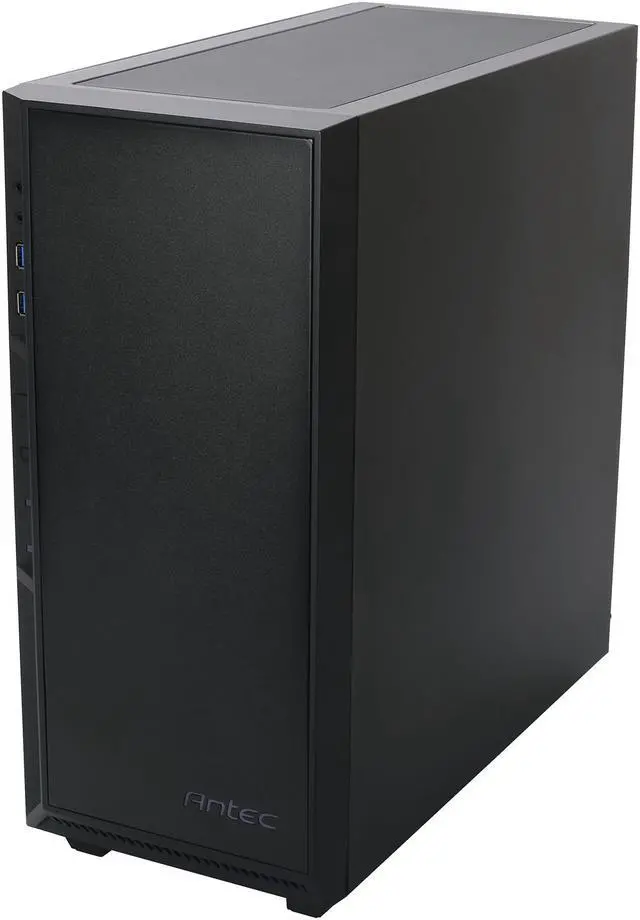 Alt view image 4 of 16 - Antec Performance Series P8 Black Steel /4mm Tempered Glass Side Panel, ATX Mid Tower Computer Case, 3 White LED Fans Pre-installed, USB3.0