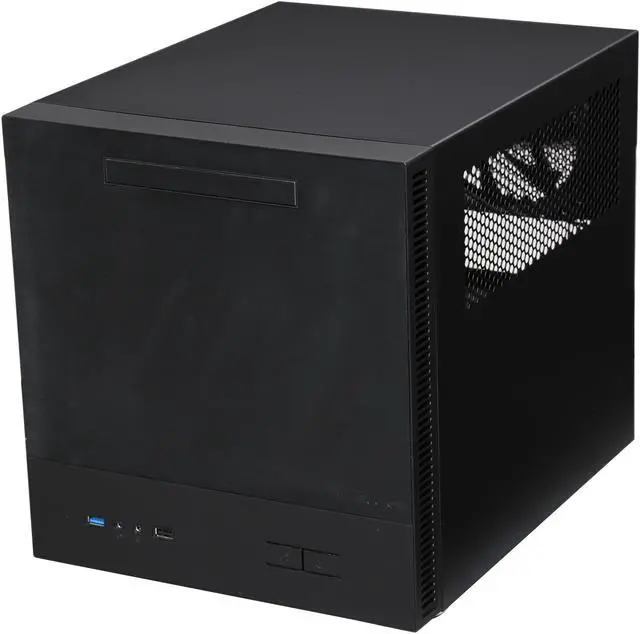 Alt view image 4 of 9 - Antec ISK 600M Black Aluminum / Plastic Micro ATX Computer Case
