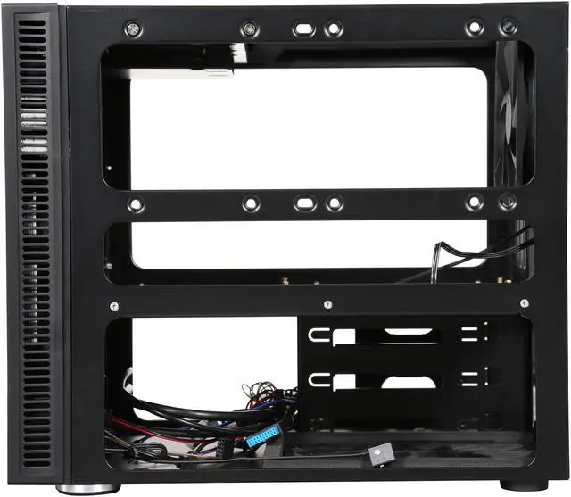 Alt view image 8 of 9 - Antec ISK 600M Black Aluminum / Plastic Micro ATX Computer Case