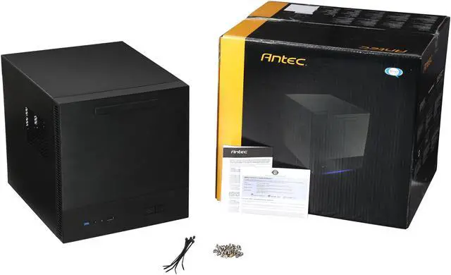 Alt view image 10 of 9 - Antec ISK 600M Black Aluminum / Plastic Micro ATX Computer Case