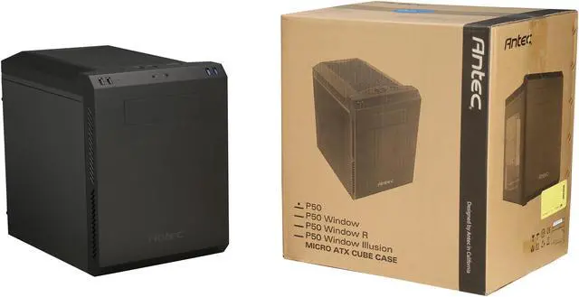 Alt view image 9 of 9 - Antec P50 Black Micro ATX Computer Case