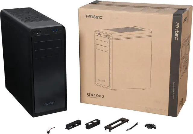 Alt view image 10 of 10 - Antec GX1000 Black Computer Case