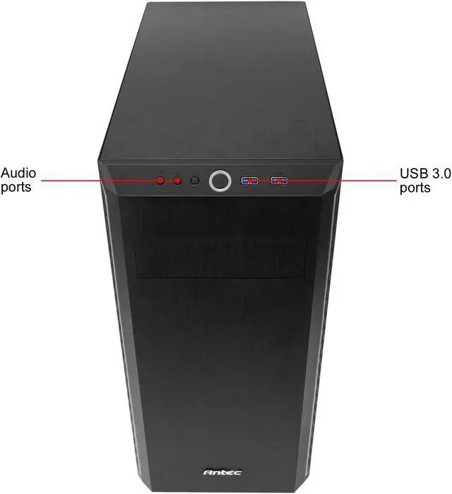 Alt view image 3 of 19 - Antec Performance Series P7 Silent, Mid Tower Computer Case, 2 x USB 3.0, Sound Dampening Side Panel, 2x120mm Fans installed, Support up to 6 Drive Bays