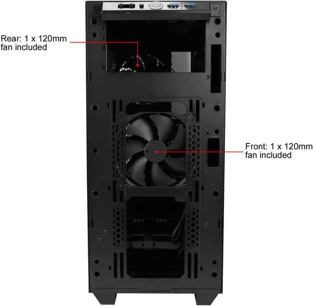 Alt view image 17 of 19 - Antec Performance Series P7 Silent, Mid Tower Computer Case, 2 x USB 3.0, Sound Dampening Side Panel, 2x120mm Fans installed, Support up to 6 Drive Bays