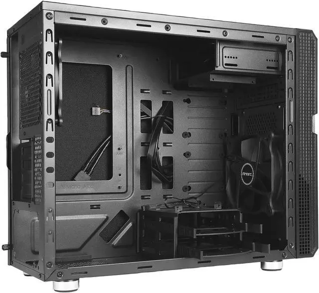 Alt view image 10 of 14 - Antec Performance Series P5 Micro-Tower Computer Case,  Sound-Dampening Side Panels, Hinged Front Panel, USB 3.0 x 2, Double-Layer Dust Filter in front, 1 x 5.25" ODD, Support up to 6 x 2.5" SSD
