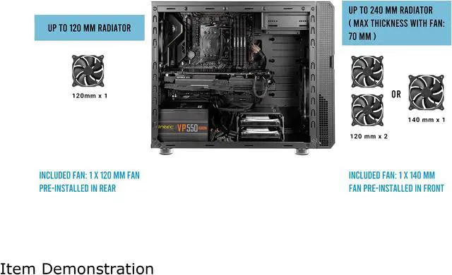 Alt view image 14 of 14 - Antec Performance Series P5 Micro-Tower Computer Case,  Sound-Dampening Side Panels, Hinged Front Panel, USB 3.0 x 2, Double-Layer Dust Filter in front, 1 x 5.25" ODD, Support up to 6 x 2.5" SSD