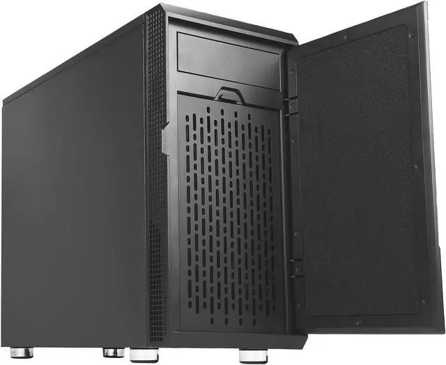 Alt view image 4 of 14 - Antec Performance Series P5 Micro-Tower Computer Case,  Sound-Dampening Side Panels, Hinged Front Panel, USB 3.0 x 2, Double-Layer Dust Filter in front, 1 x 5.25" ODD, Support up to 6 x 2.5" SSD